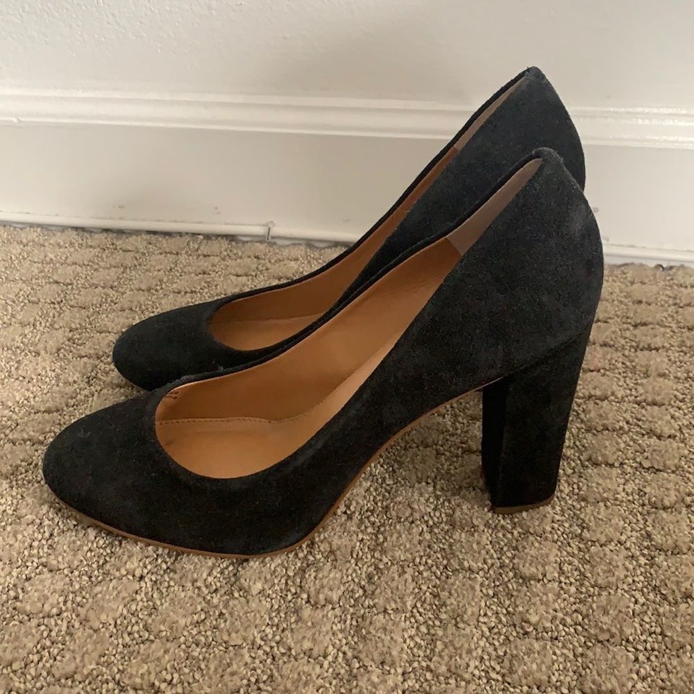 J Crew Classic suede heels 10